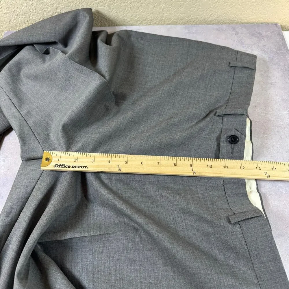 Brooks Brothers Pants Mens 40x33 Act (40x32 )Gray Explorer Fitzgerald Flat Front